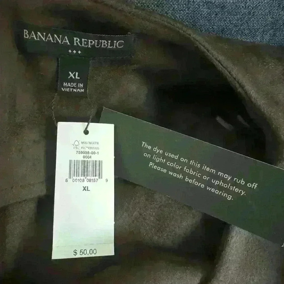 NWT Banana Republic Faux Suede Sleeveless Top XL - Dark Brown, Stretch Fabric - Picture 3 of 4